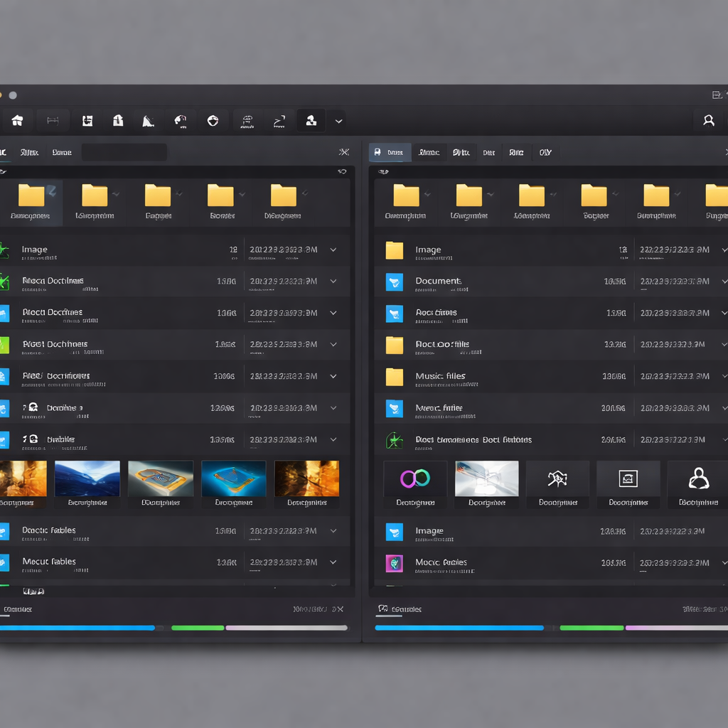 Total Commander 双面板逻辑展示